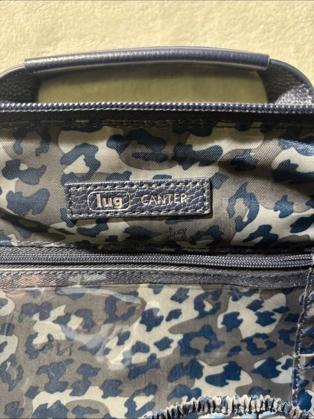 Lug Canter Navy Blue Quilted Convertible Backpack Shoulder Bag